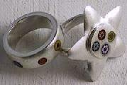 Fingerringe 324/326 Silber/Glas